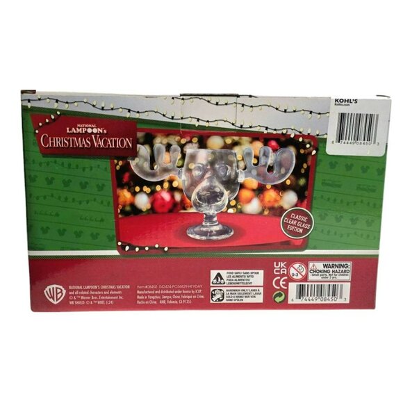 New Christmas Vacation Glass Moose Mug National Lampoon Holiday Classic Cup 8 Oz - Picture 2 of 5